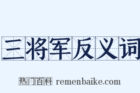 三将军反义词是什么意思的图片